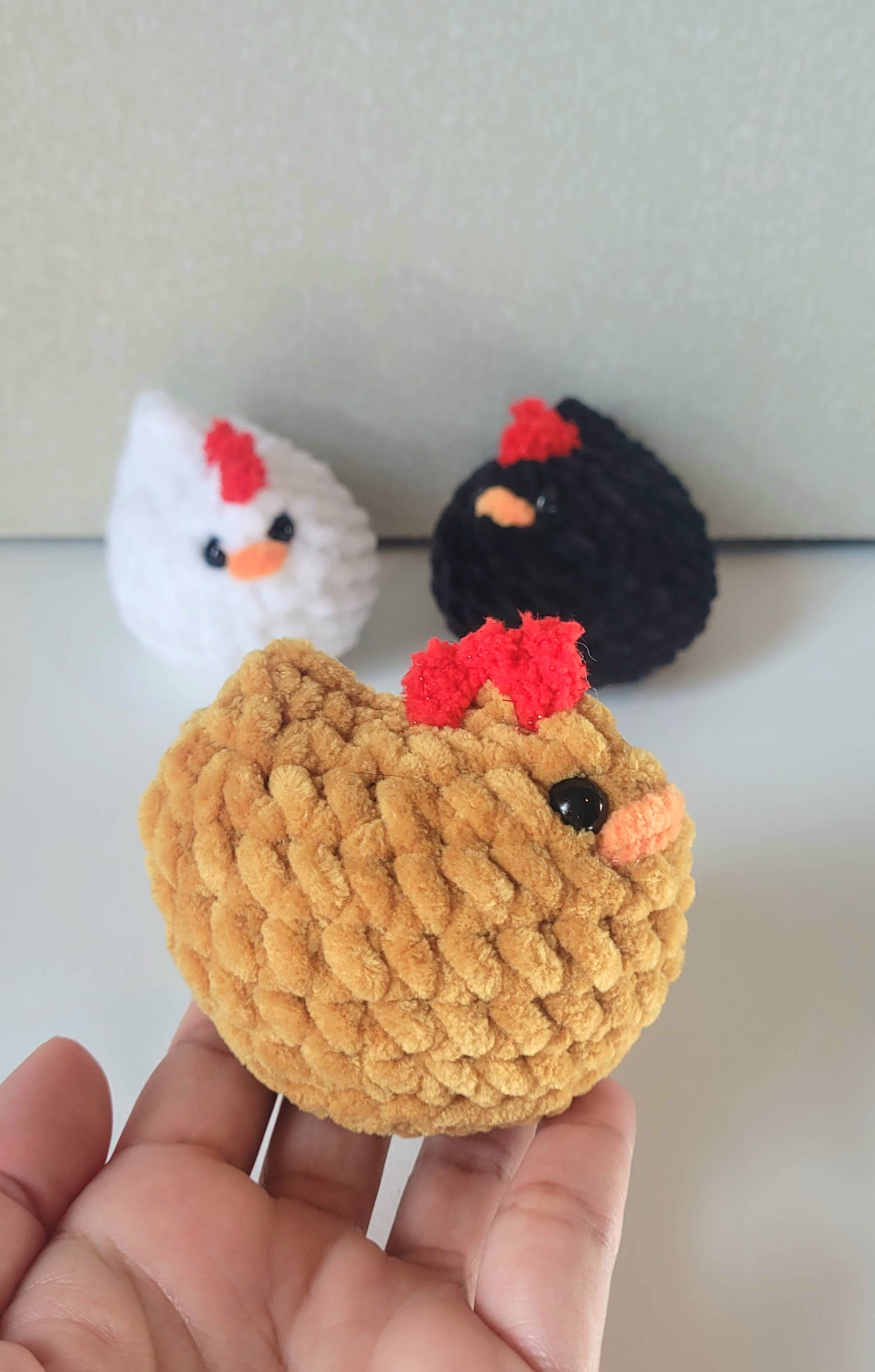 Beyond Threads by Angelis - Wholesale Stuffed/Plush Toy - Kids & Baby - Mini chicken Plushy. Crochet chicken keychain. Chicken plush1