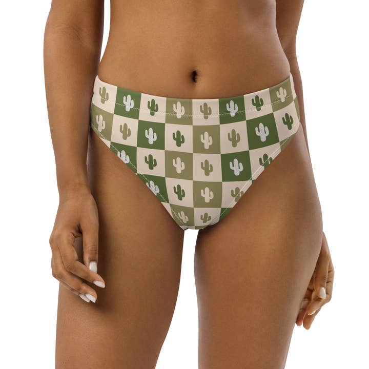 Slip bikini a vita alta Desert Grid per la vendita all'ingrosso da parte di The Cactus Brand