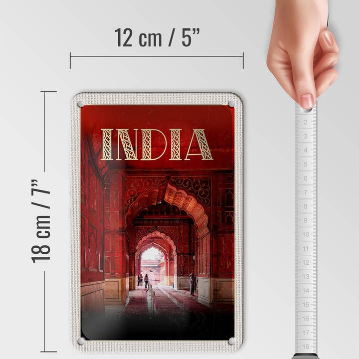 Femer - Wholesale Sign - Tin sign 12x18cm India Inner Mosque Red Praying Islam3