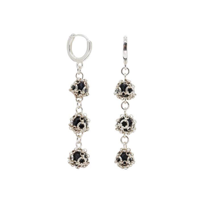 Sapphire Triple Set Earrings in Sterling Silver for wholesale by MHART