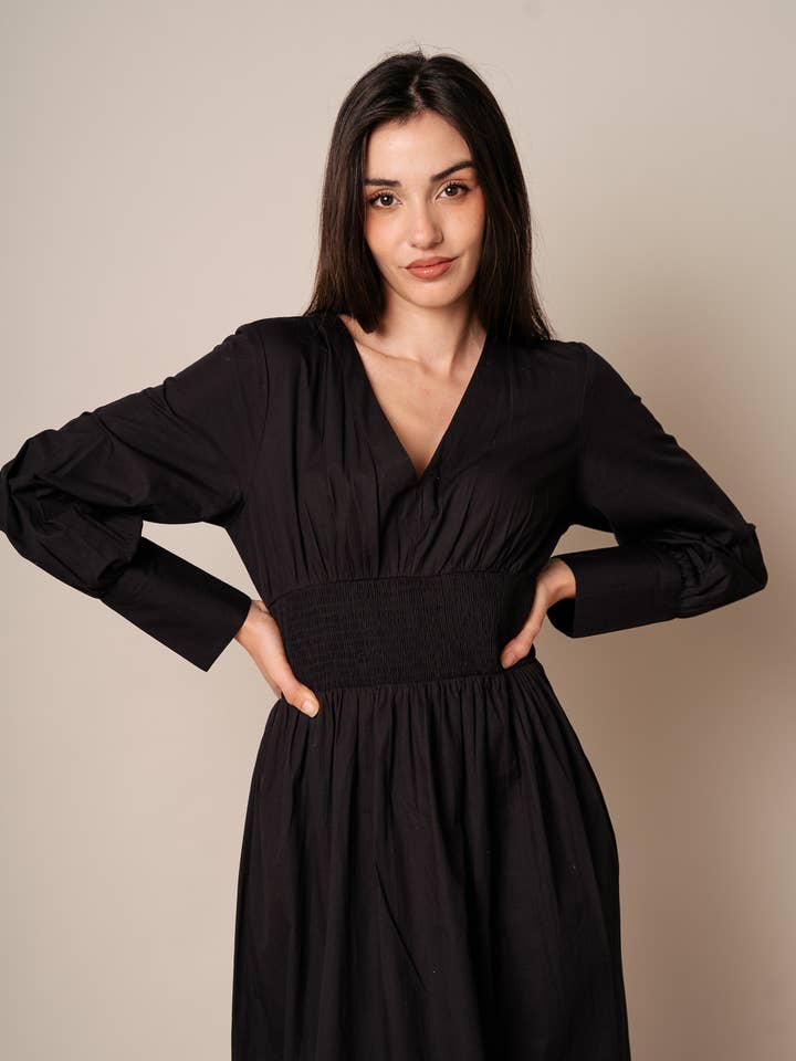 Kapda Casa - Vente Robe – femme - Robe Classique Longue - Noir3