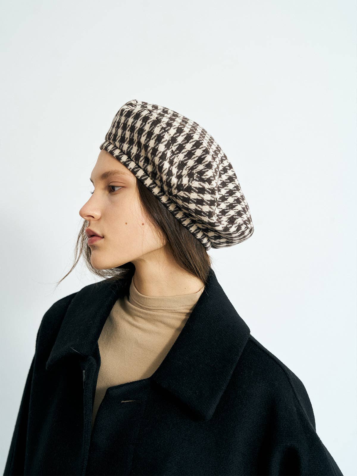 Crochet Dogtooth Beret Wooflink Houndstooth Beret