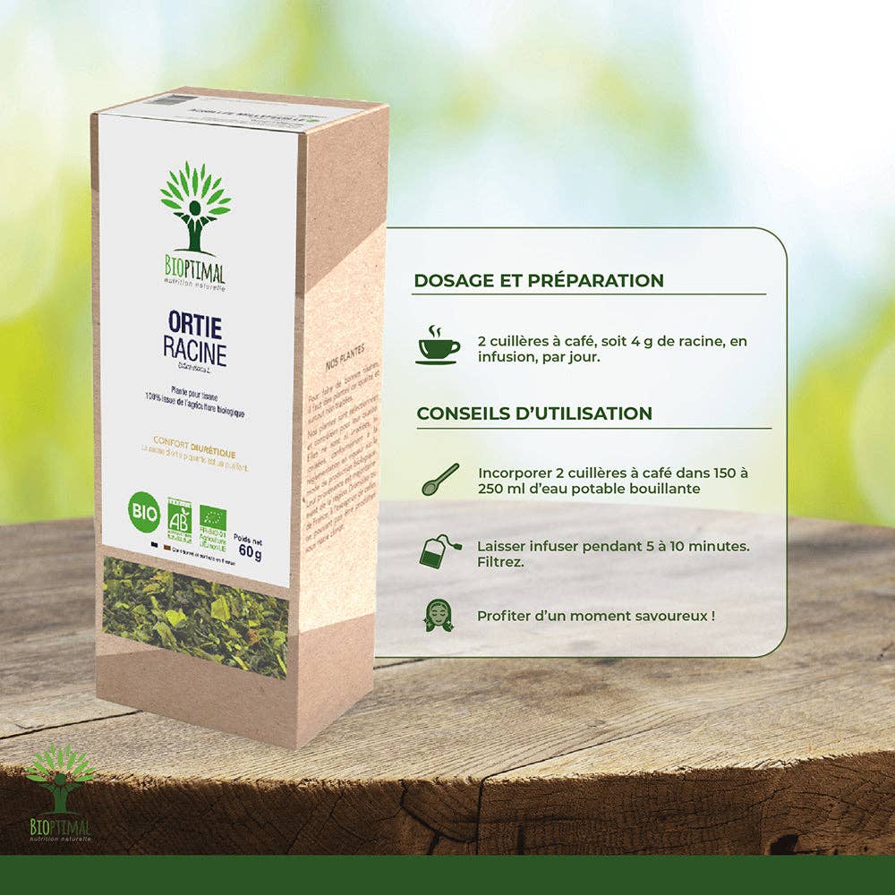 Bioptimal – Chá de saúde/Detox por atacado – Raiz de Urtiga Orgânica - Bioptimal2
