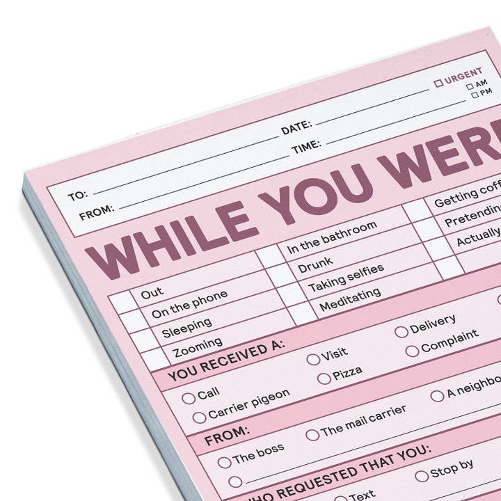 Knock Knock - Wholesale Notepad - While You Were Nifty Note Pad (Pastel Version)