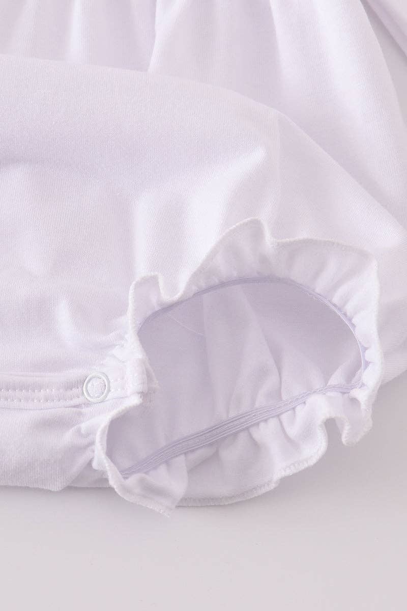 Mom & Co. - Wholesale Bodysuit (Non-Footed) - Baby - Pink bow smocked bubble1