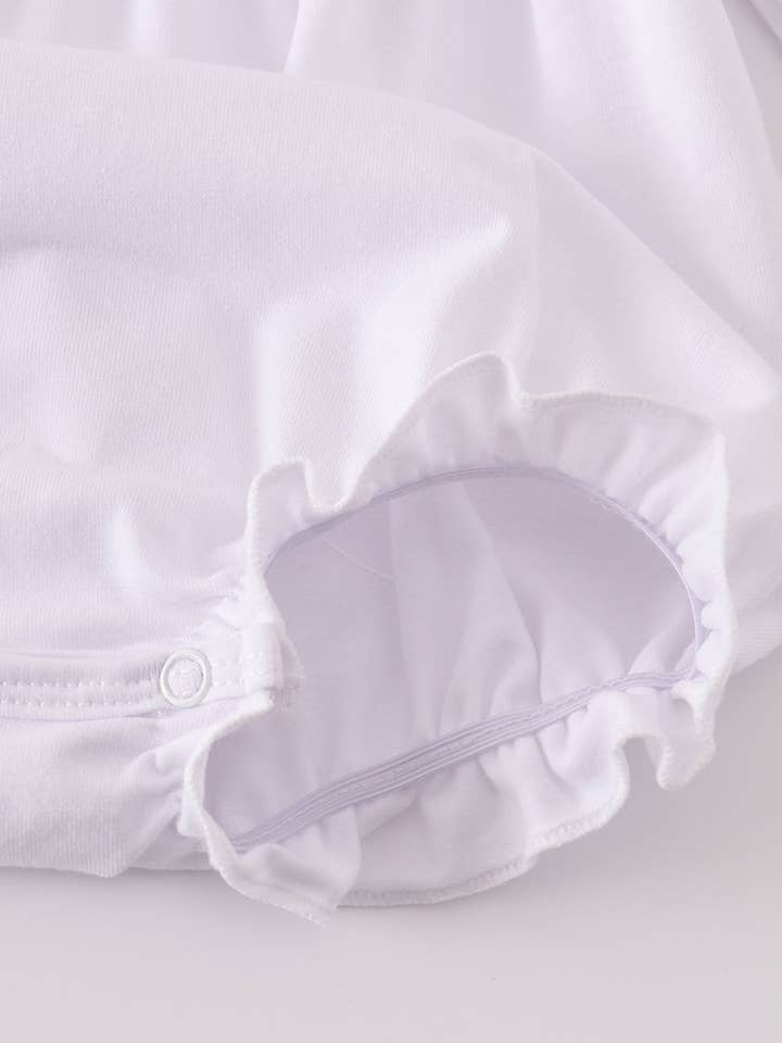 Mom & Co. - Wholesale Bodysuit (Non-Footed) - Baby - Pink bow smocked bubble1