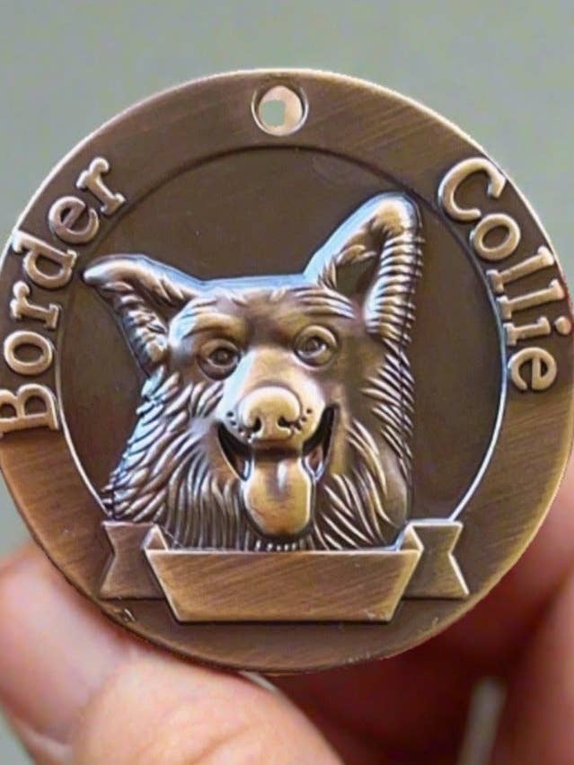 Vintage Antique Bronze colour Dog Tag for wholesale by RabenBeads