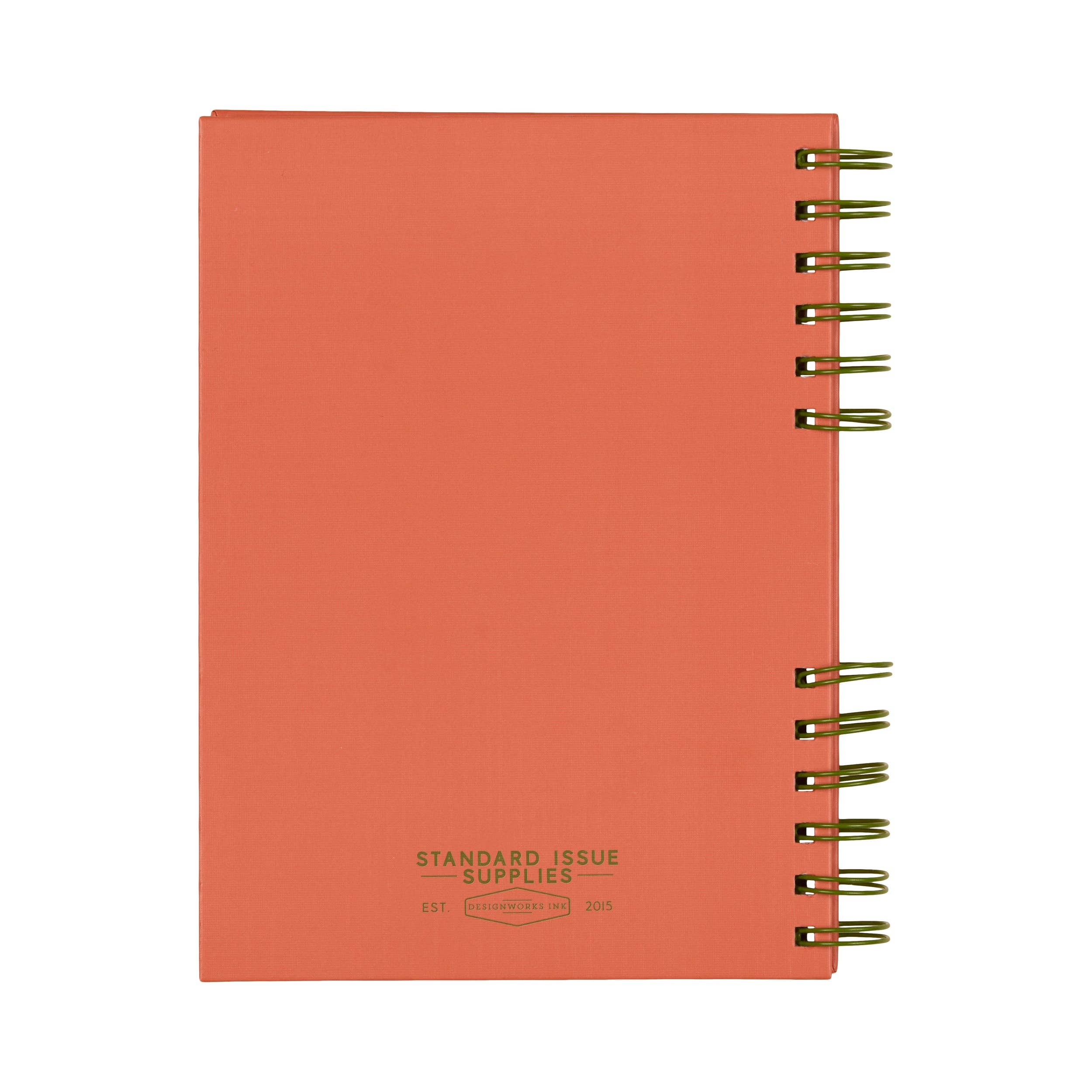 Designworks Collective – wholesale Notebook – Standard Issue Planner Notebook  - Army Green + Chili4