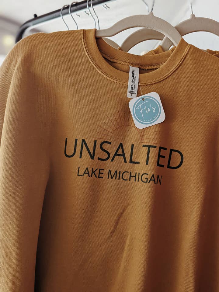 Unsalted Crewneck for wholesale by Flo's Printing House