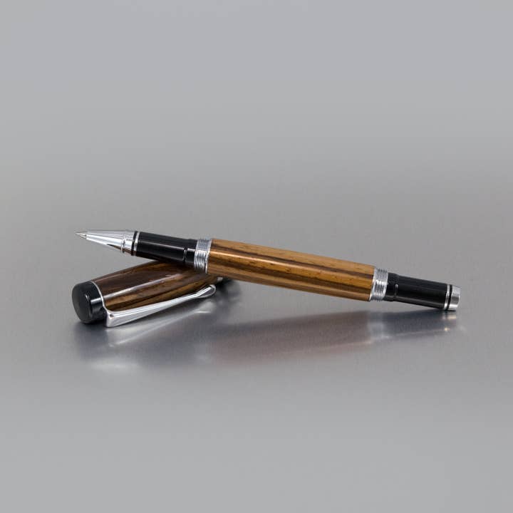 Stylo à bille Executive - Zebrawood pour la vente par Ortmann Woodcraft