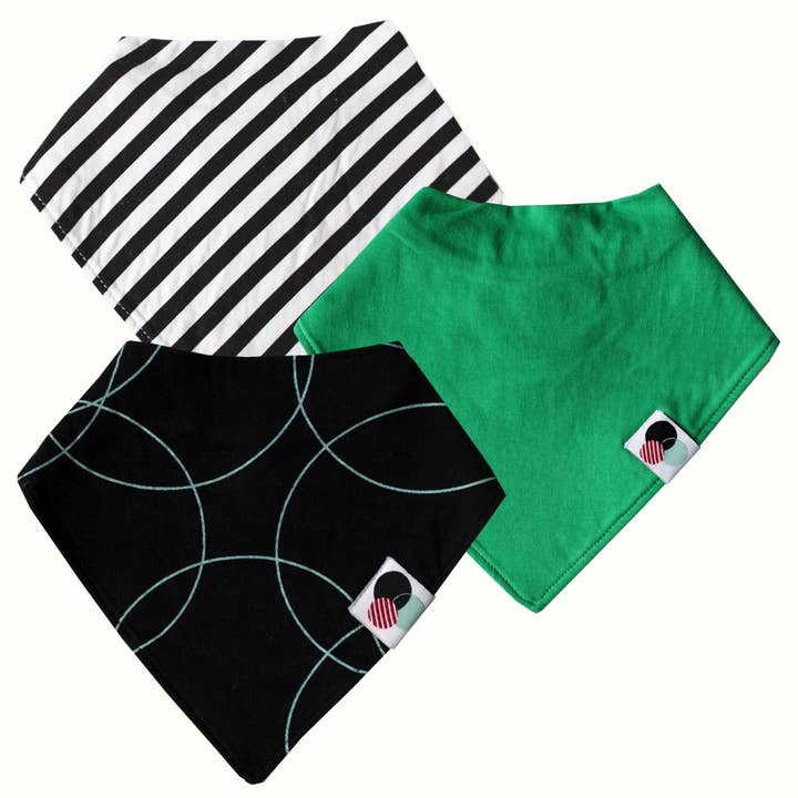 COOL GREEN | Premium Baby Bandana Bibs for wholesale by Glossydots Baby