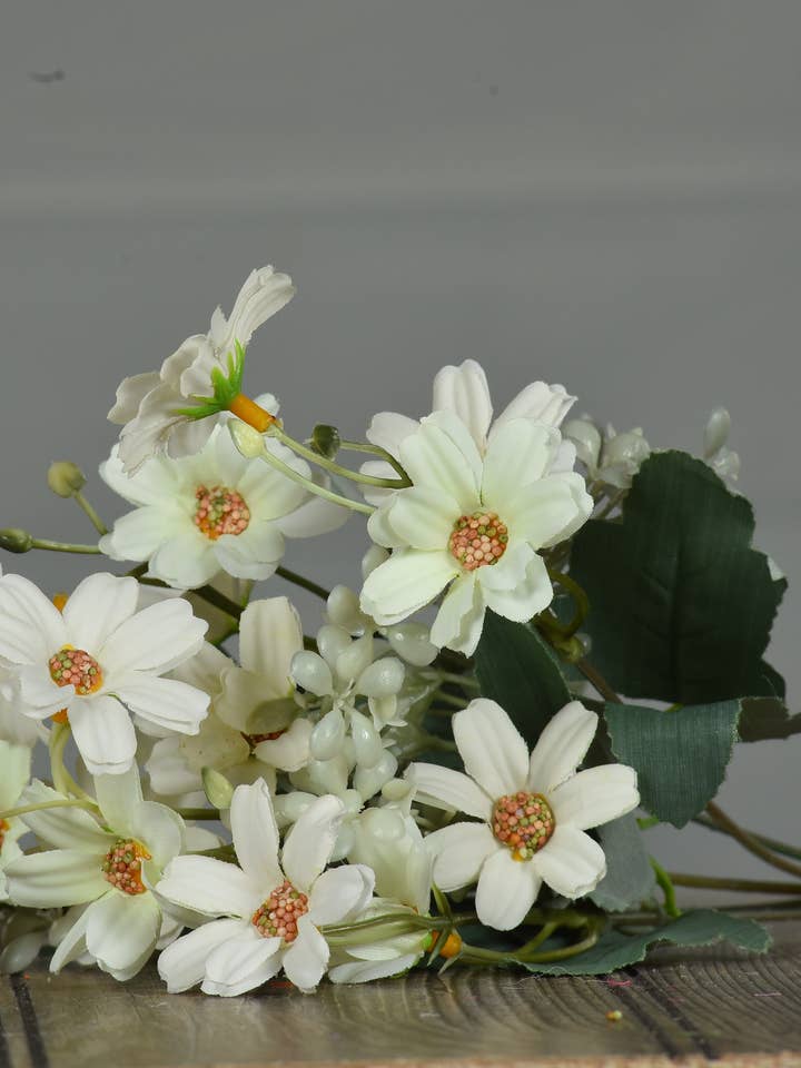 White Star Flower Pick 13in for wholesale by Wholesale Home Decor