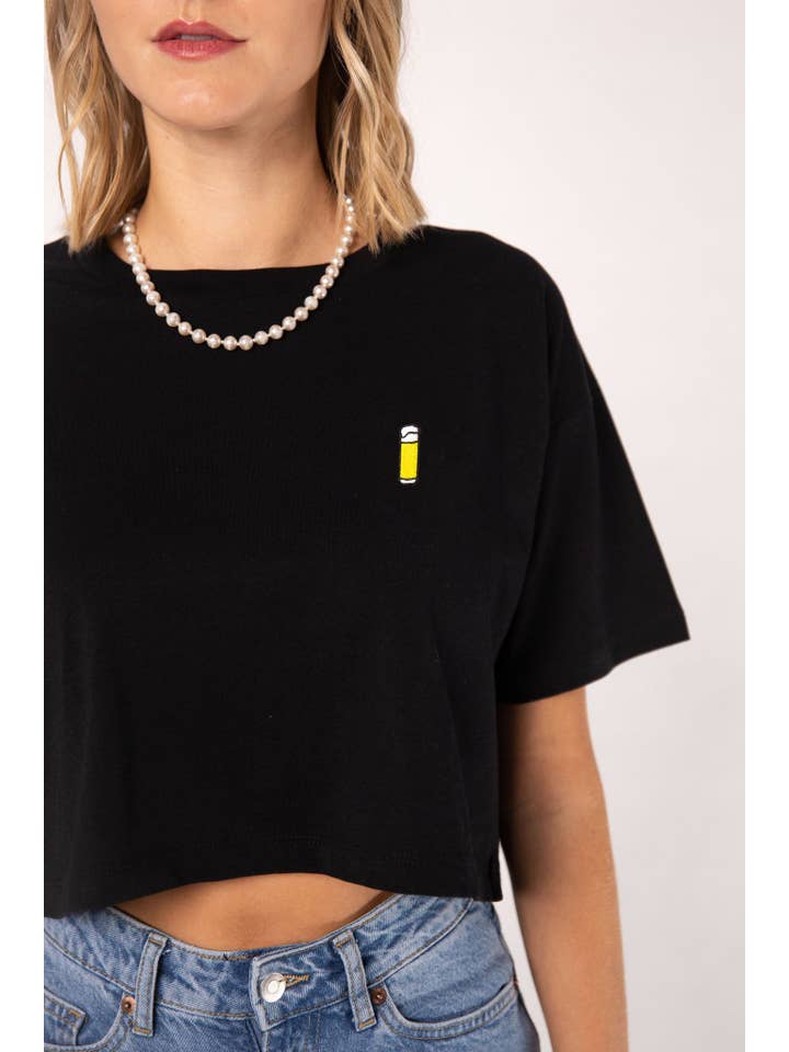 Fashion Drinks - Wholesale T-Shirt - Women's - Kölsch | Embroidered organic cotton crop top2