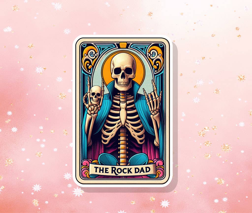 London Luxury Candles - Wholesale Sticker - The Rock Dad Tarot Card Vinyl Sticker Skeleton Funny 0