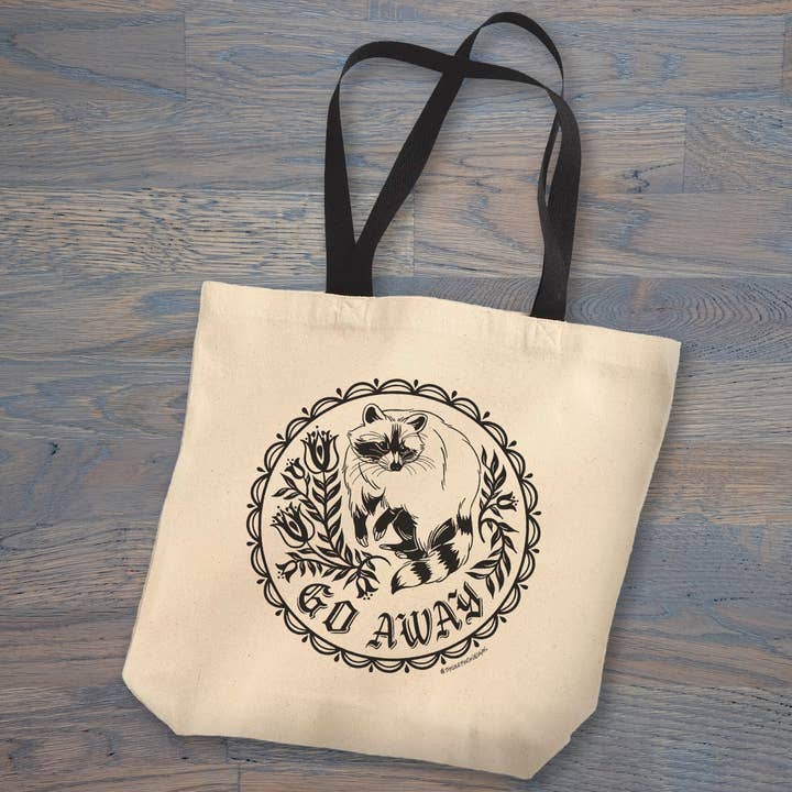 Thistle Finch Designs - Wholesale Tote Bag - Unisex - Raccoon Hex Sign Tote Bag2