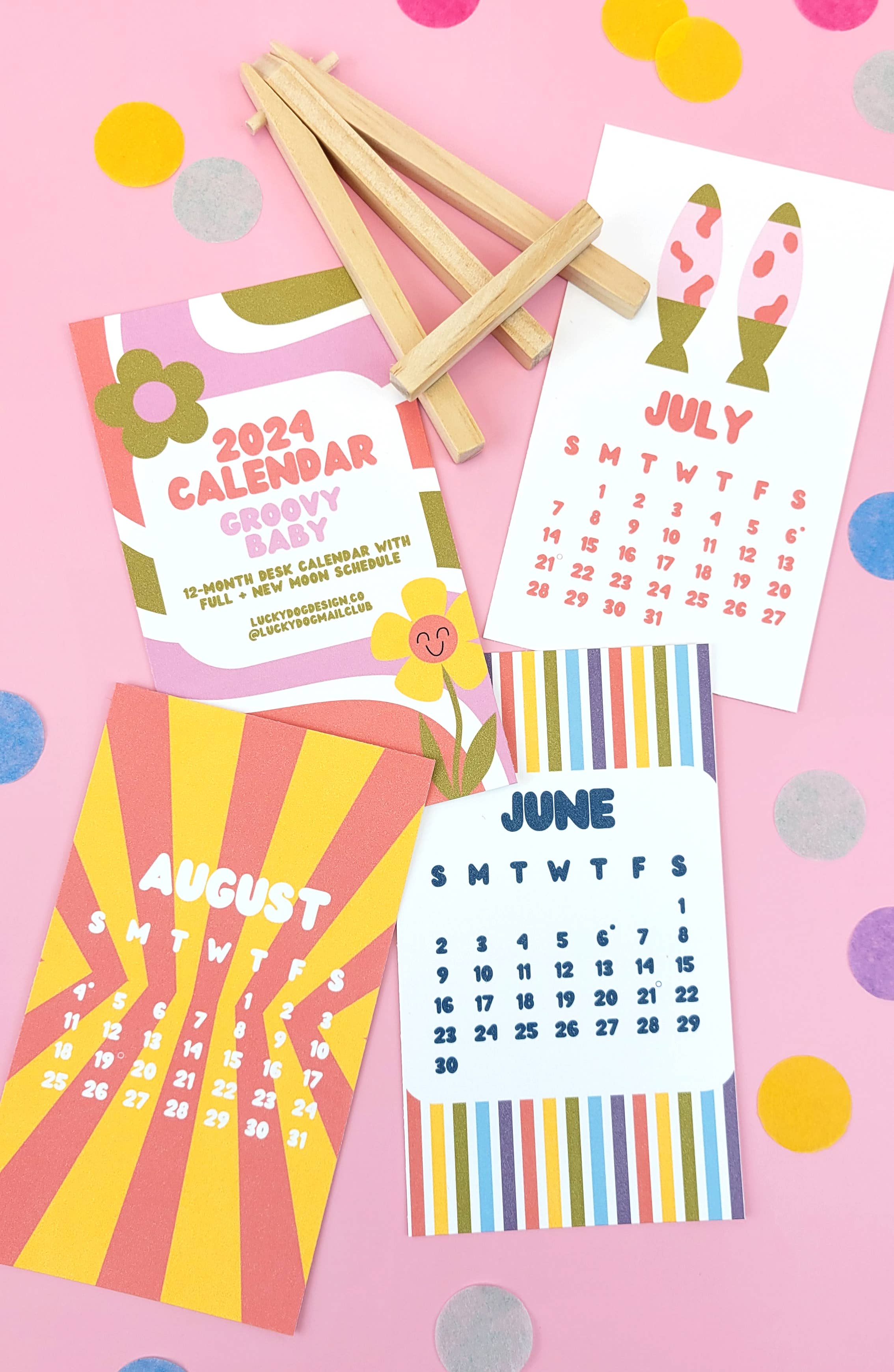 Lucky Dog Design Co. - Wholesale Calendar - Groovy Baby 2026 Desk Calendar6
