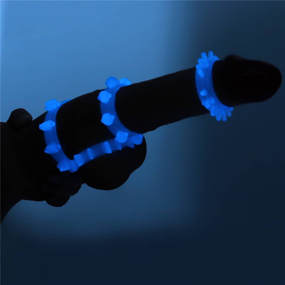 LOVETOY - Wholesale Sex Toy - Glow in the Dark Stretchy Penis Ring 4 Pcs5