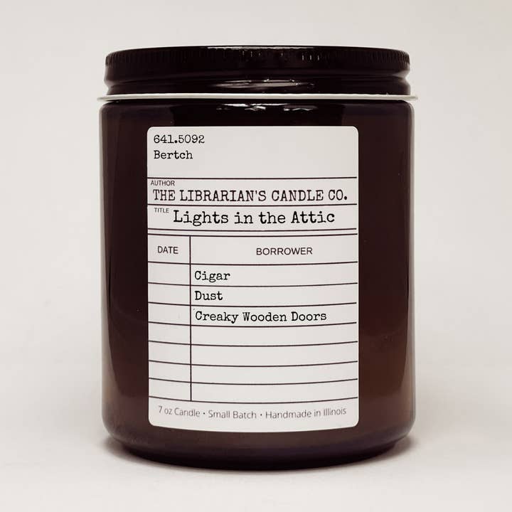 Lights in the Attic for wholesale by The Librarian’s Candle Co