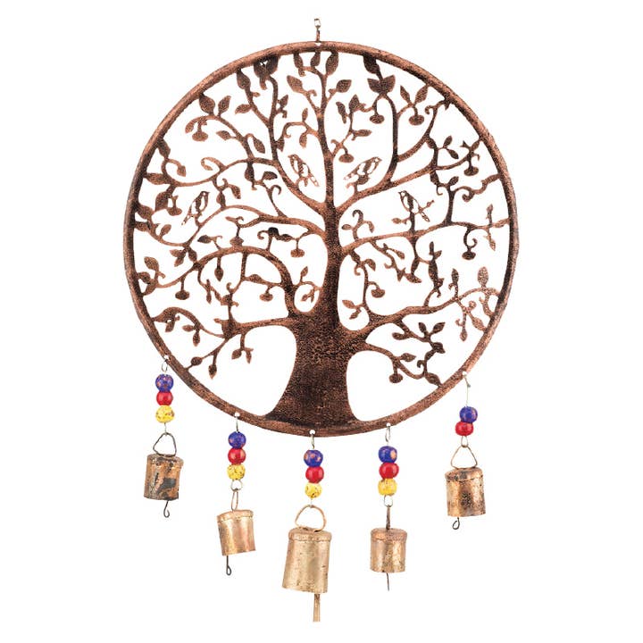 Recycled Copper Tree Of Life With Birds for wholesale by Benjamin International