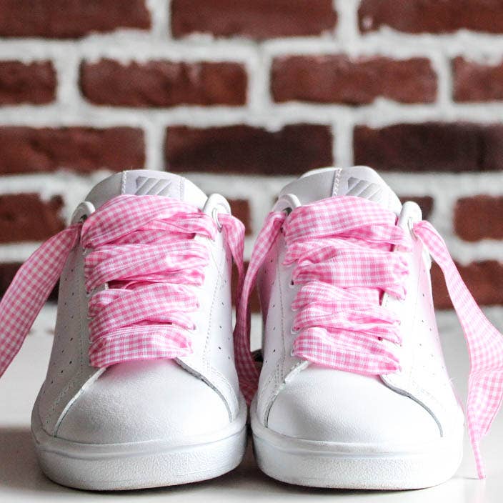 furiouslaces - Wholesale Schoenveters - Uniseks - Veters met Vichy-patroon - Roze3