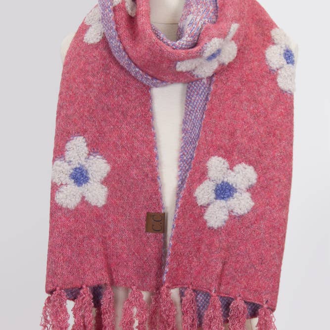 Hana - Wholesale Scarf - Women's - C.C Daisy Pattern Scarf11