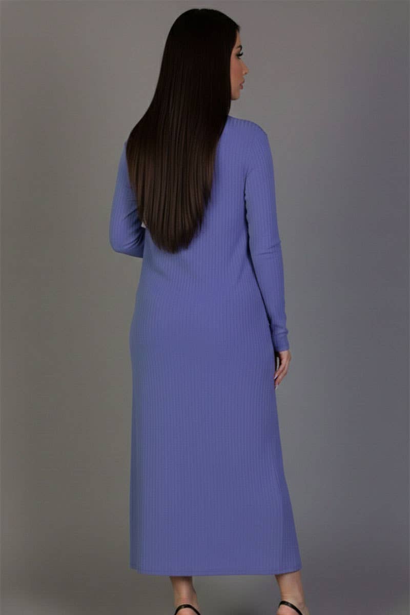 CAPELLA APPAREL - Wholesale Dress - Women's - Ribbed Cardigan & Cami Midi Bodycon Dress11