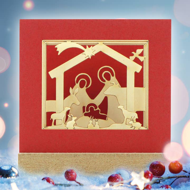 Crib Silhoubox M... Christmas crib, Mary, Joseph, Jesus — gift item for wholesale by SILHOUBOX