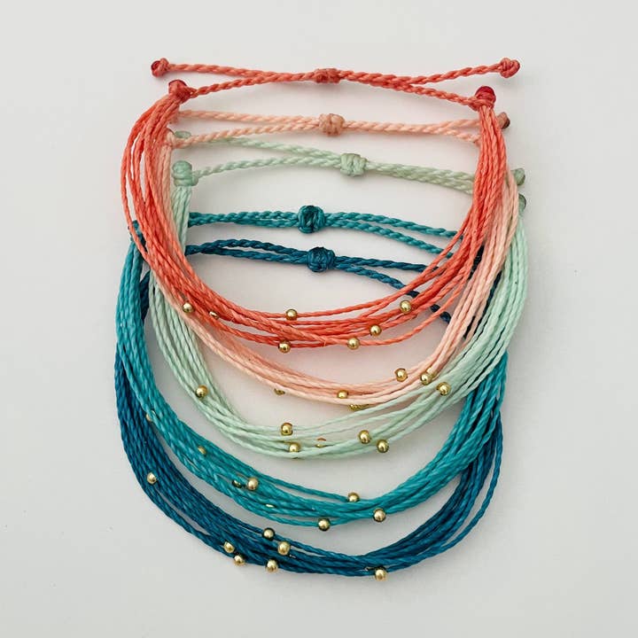 18k Gold-Filled Beaded Adjustable String Bracelet for wholesale by Caitlyn Clare Flair