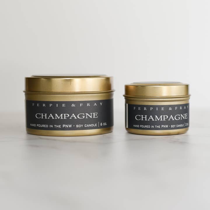 Champagne // Gold Tins for wholesale by Ferpie + Fray