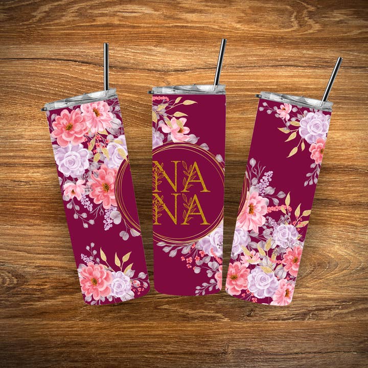 NANA marron 20 oz. Gobelet en acier inoxydable pour la vente par Em and Raea LLC