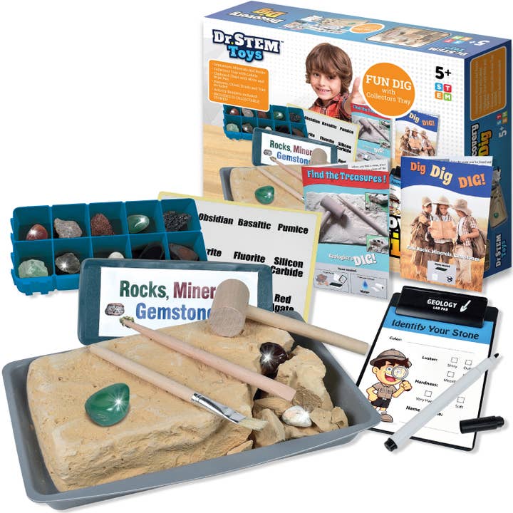 Thin Air Brands - Wholesale Toy Set - Kids - Discovery Rock & Gem Dig set