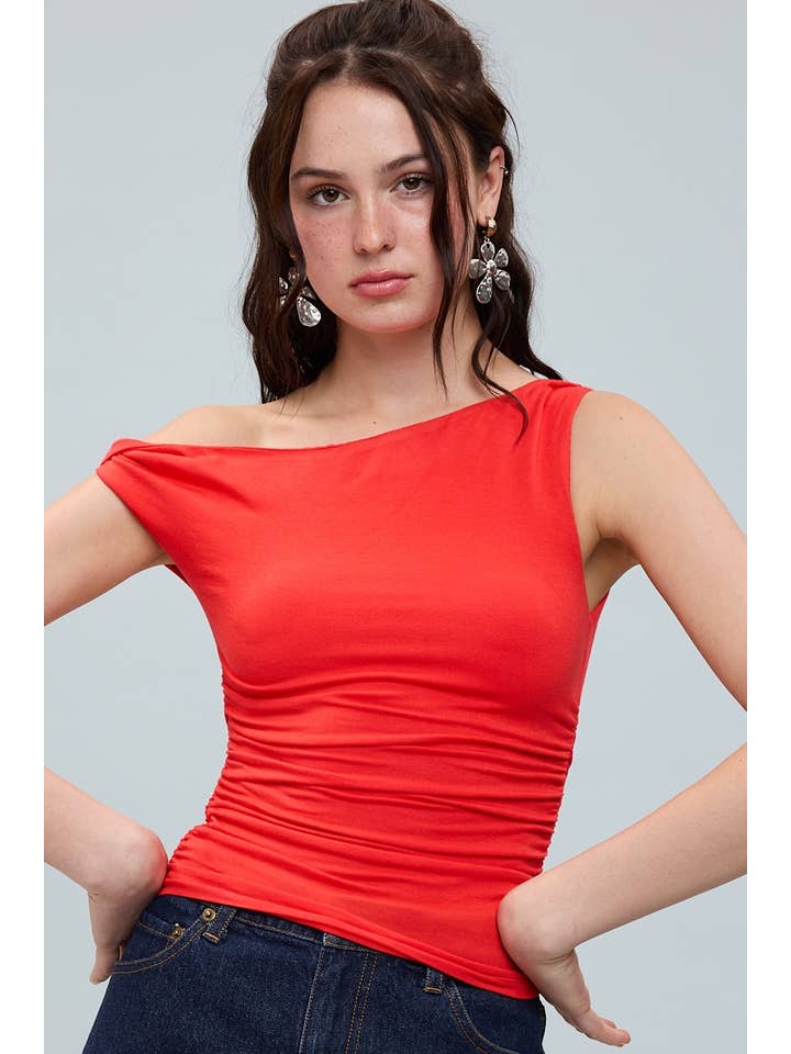 Sky to Moon - Wholesale Tank Top - Women's - ASYMMETRIC ONE-SHOULDER NECK SLIM-FIT TOP18