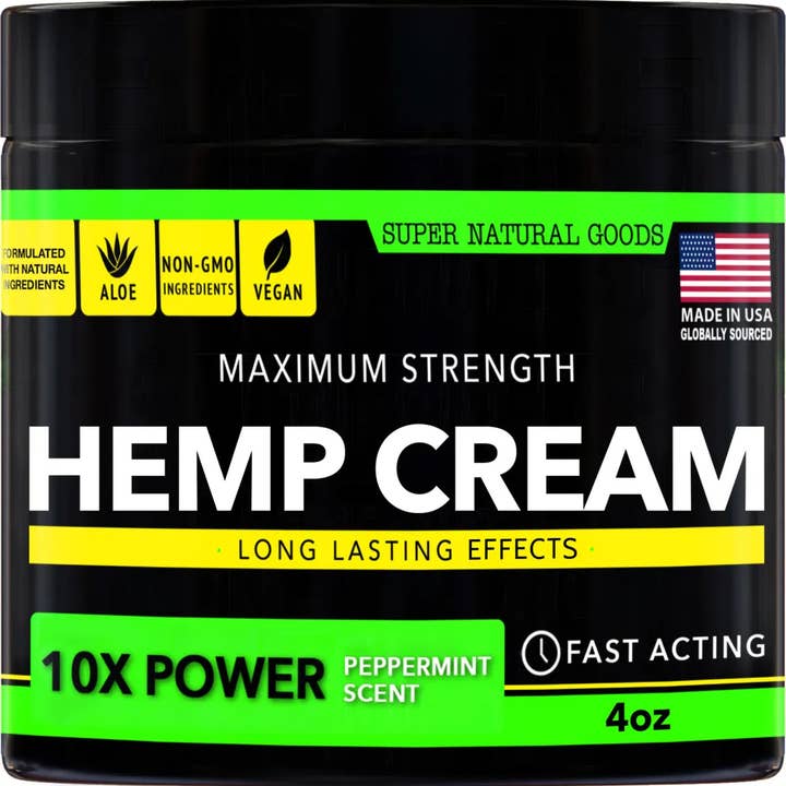 Maximum Strength Hemp Cream for wholesale by Super Natural Goods