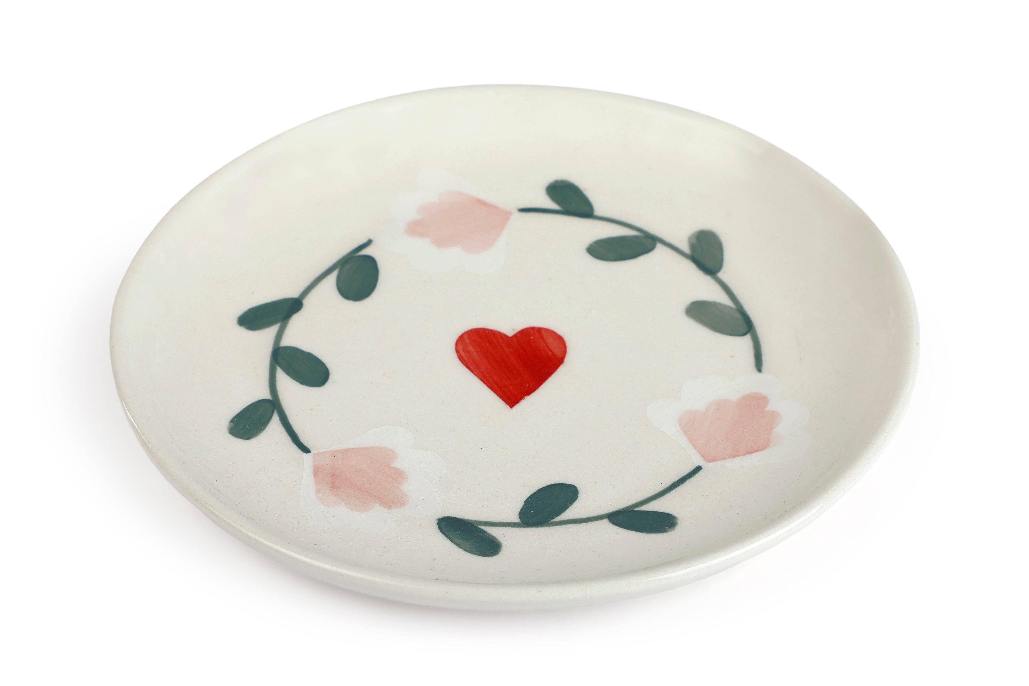 Casa Amarosa - Wholesale Dinner Plate - Ceramic Dessert Plates - Amour Petal , 7 Inches1