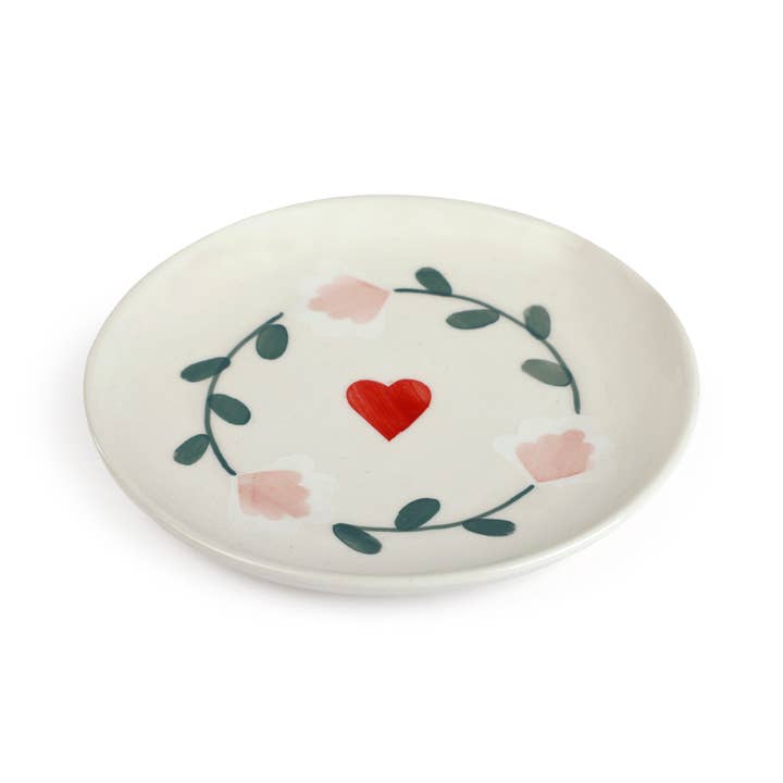 Casa Amarosa - Wholesale Dinner Plate - Ceramic Dessert Plates - Amour Petal , 7 Inches1
