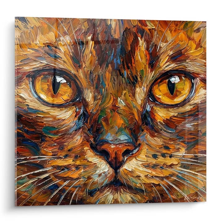 Burmese-Katzenbild Hypnotischer Blick - Ausdrucksstarke Bernsteinaugen - Burmese-Katzenedition für den Großhandel von Walensky