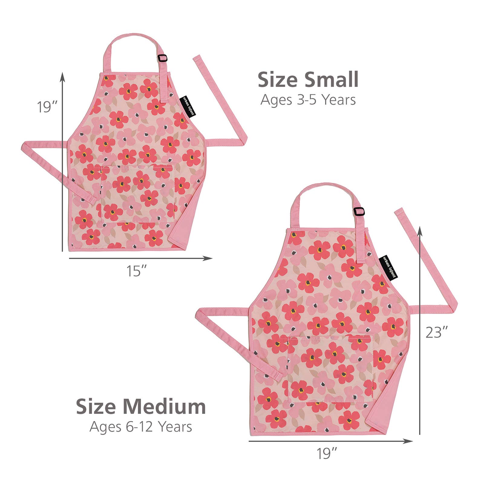 Urban Infant - Wholesale Apron - Kids - Little Helper Kids Apron, Washable Cotton/Poly - Poppies6