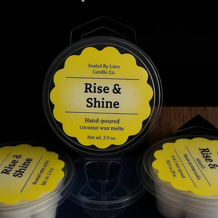 Rise and Shine Wax Melts for wholesale by Sealed By Love Candle Co.
