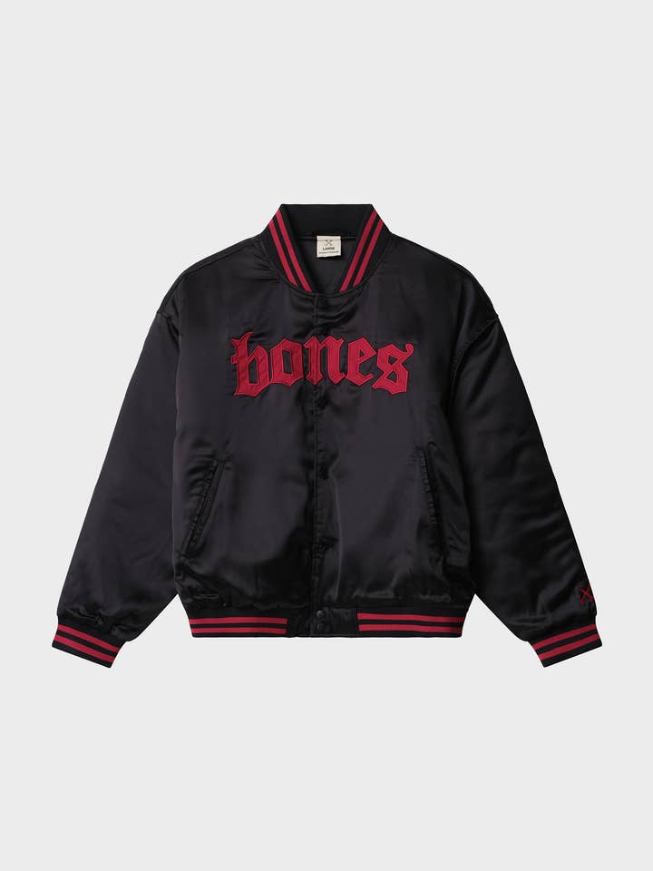 Satin Starter Jacket - Red for wholesale by Billy Bones Club