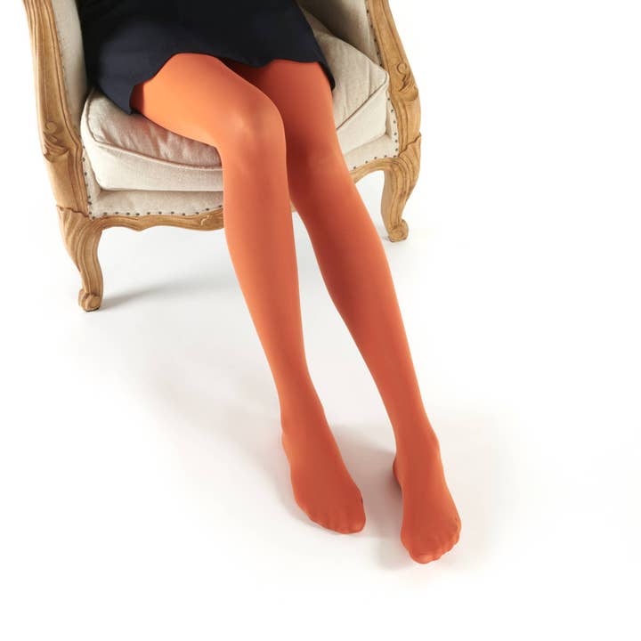 FIL DE JOUR – wholesale Tights - Dam – 50 Denier ogenomskinliga orange strumpbyxor