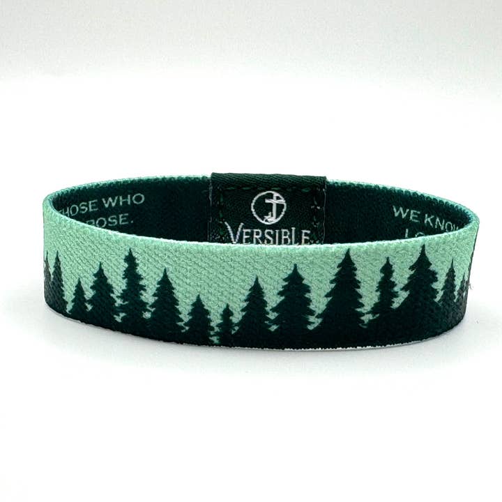 Versible - Wholesale Wristband - Versible® Wristbands - Forest Edge / Romans 8:28