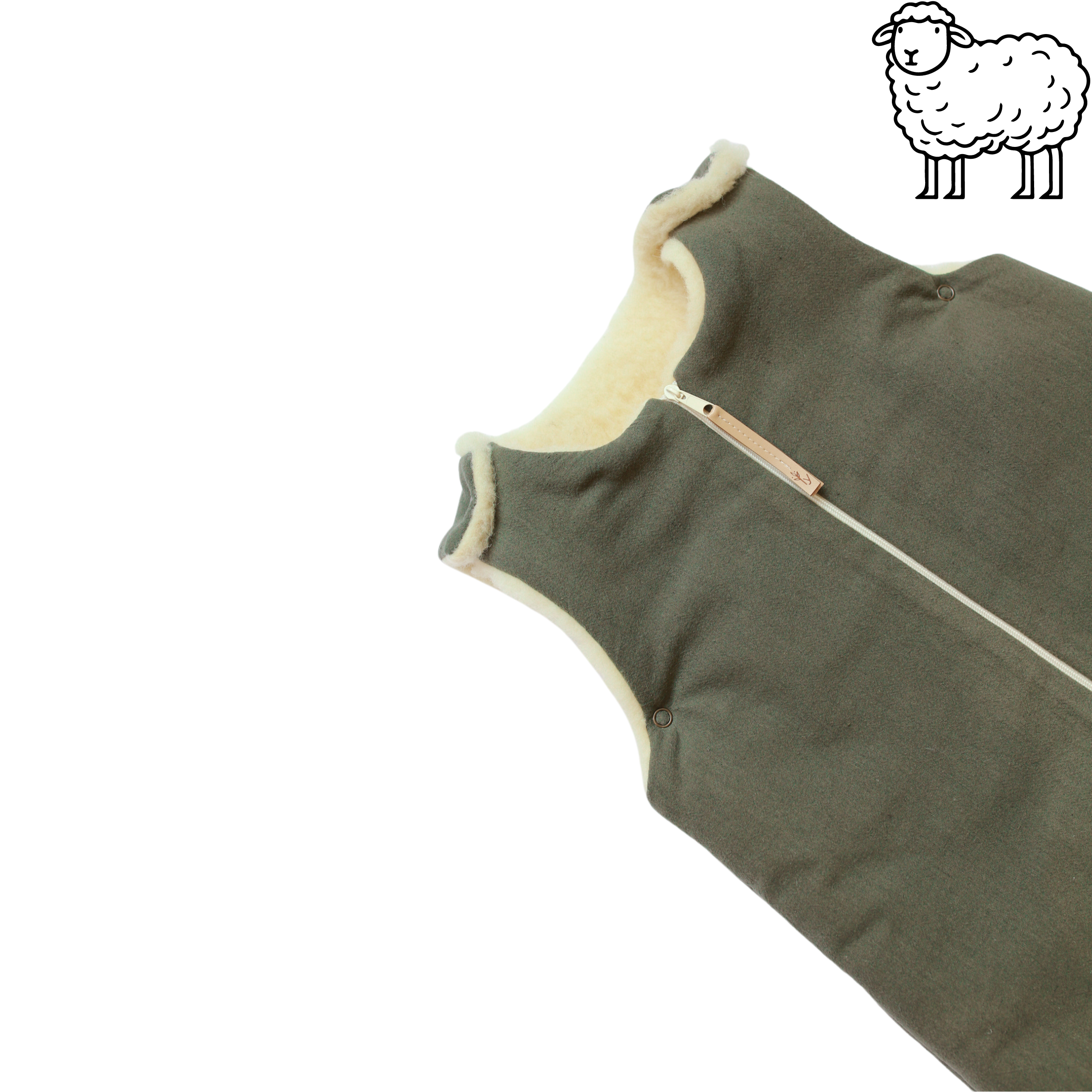 Babyly - Wholesale Sleepsack - Baby - Natural baby sleeping bag – Wool - S/M Sheep wool6