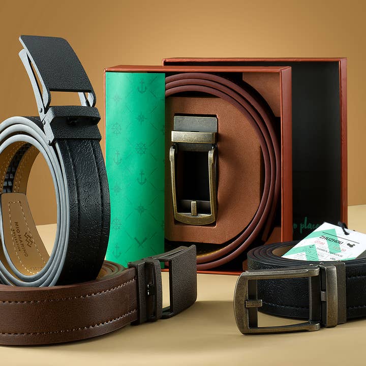 Mio Marino - Wholesale Belt - Men's - Sandpaper Linxx Ratchet Belt