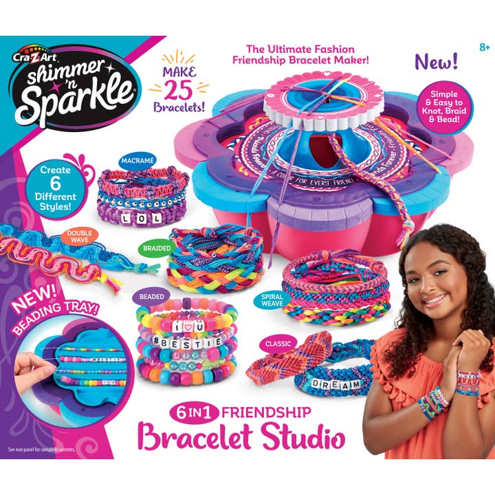 Cra-Z-Art – wholesale DIY Jewellery – Child – Shimmer 'N Sparkle 6 In 1 Friendship Bracelet Studio