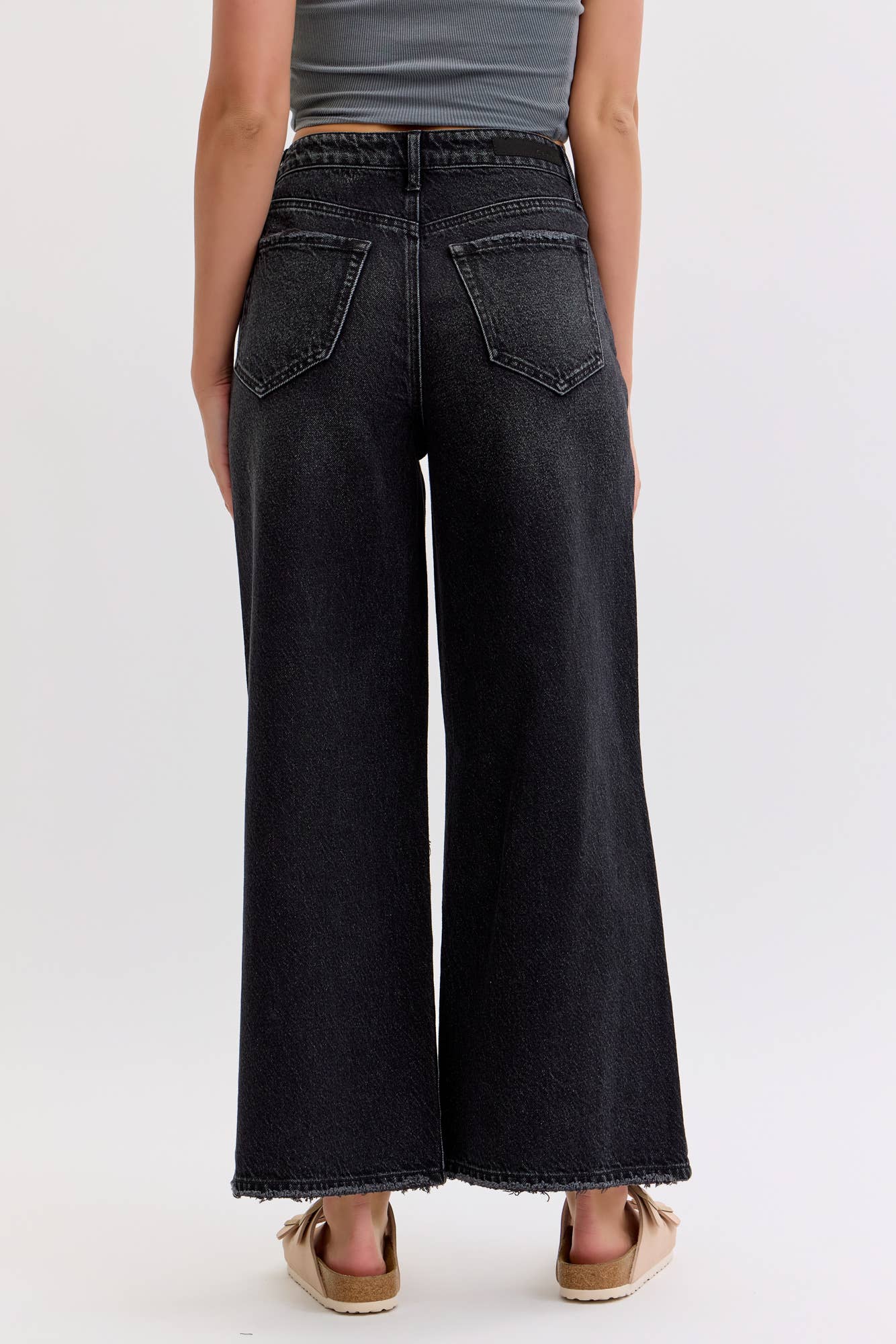 Cello Jeans - Wholesale Jeans - Women's - High Rise Crop Wide Leg [AM99748WB]2