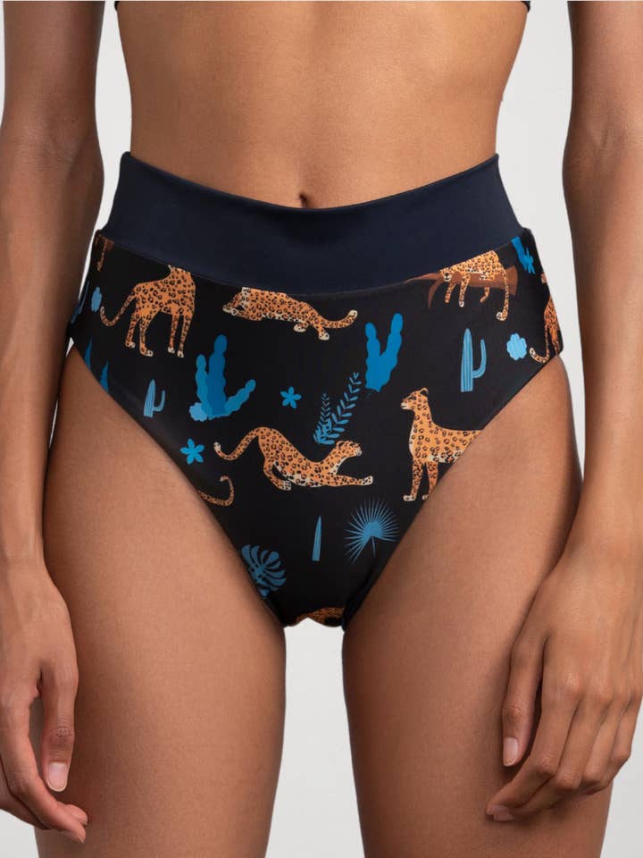 Diana High Waist Slip mit tropischem Leopardenmuster für den Großhandel von Flavia Valentini