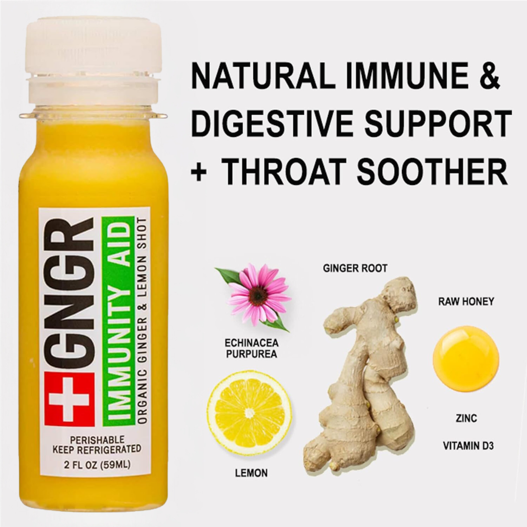 GNGR Labs - Wholesale Wellness Juice/Tonic - Immunity Aid Shot: Ginger with Echinacea & Vitamin D35
