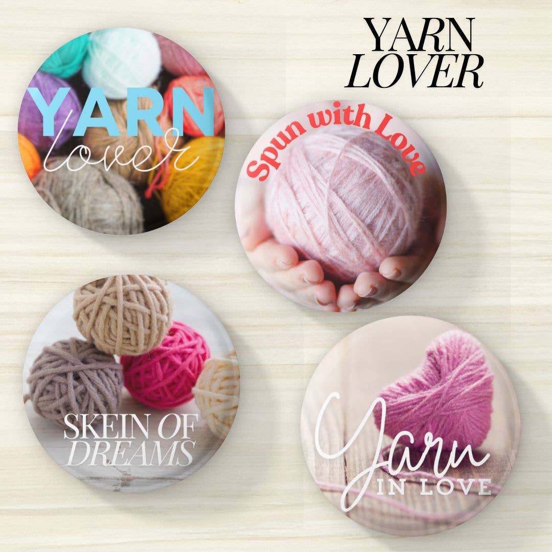 Anna B. Shop - Vente Épinglettes/boutons - Ensembles d'insignes et d'aimants en laine, crochet et épingles2