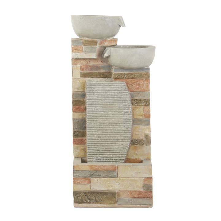 Import Corner - Wholesale Outdoor Ornament/Decor - A-40495: POLYSTONE WALL FOUNTAIN 10"W,16"H3
