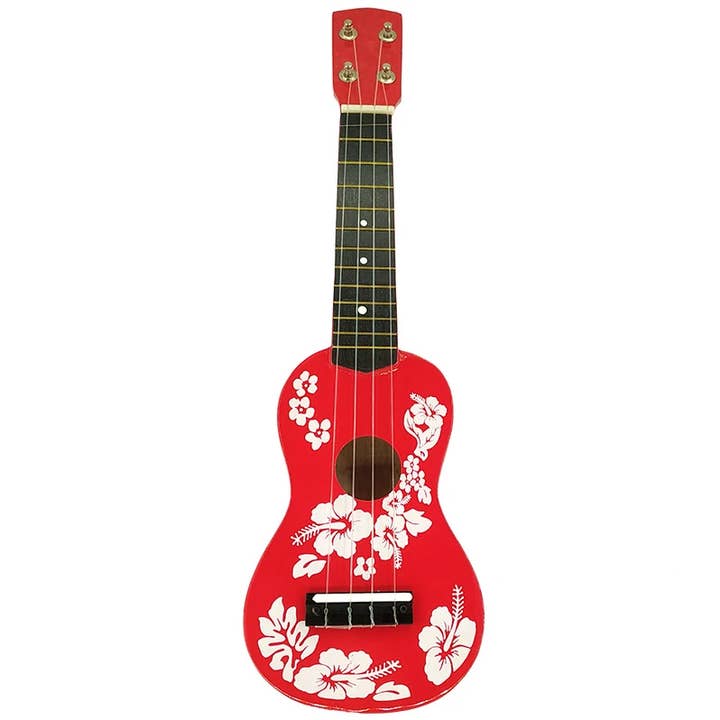 giftland - Wholesale Musical Instrument - Wooden Ukulele Guitar with Strings - Flower Design